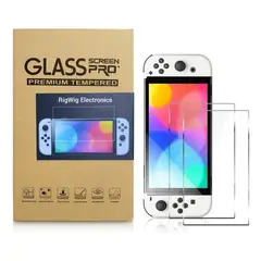 GENERICO - Pack 2 Vidrio Templado Para Oled Nintendo Switch Mica Lamina