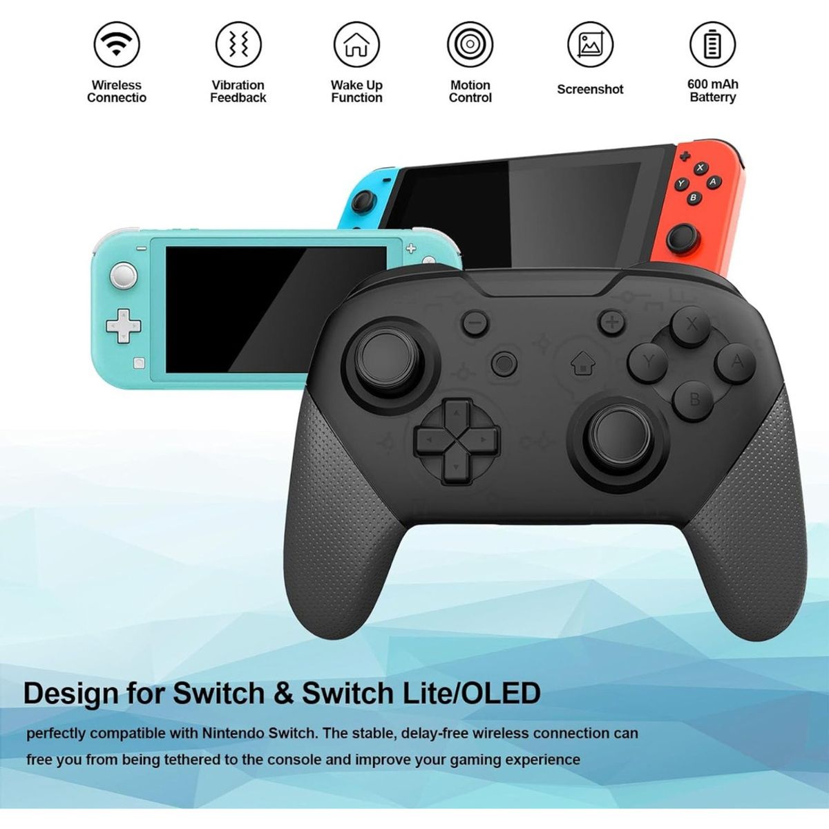 GENERICO - Control Pro Mando Inalambrico Para Nintendo Switch Lite Oled