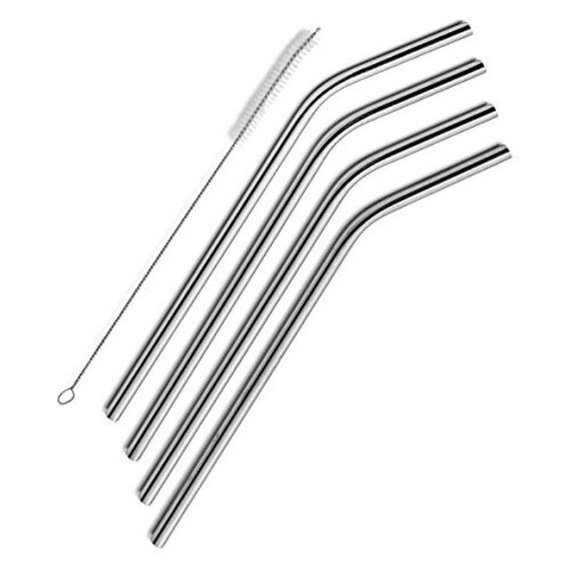 SIPWELL - Popotes De Acero Inoxidable  Pack 4