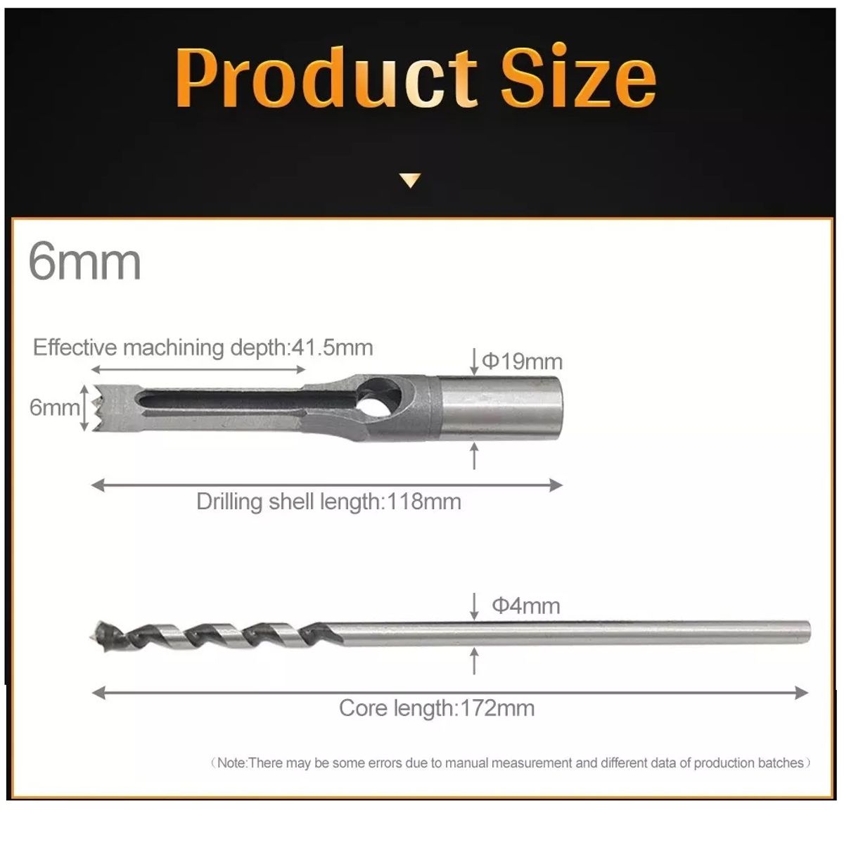 GENERICO - Broca Para Agujeros Cuadrados 4pcs Hss 6, 6.4, 8 Y 9.5 mm