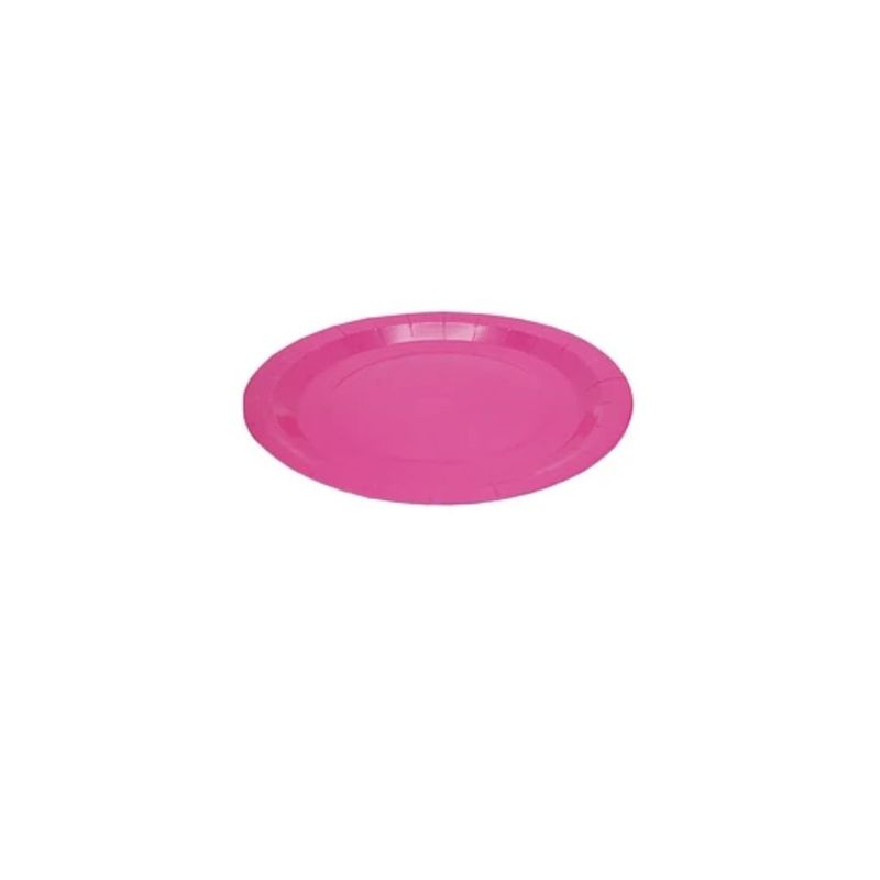 GENERICO - Plato De Carton Fucsia 18cm 6PCS
