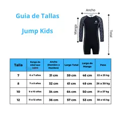 JUMP KIDS - Traje de Baño Enterito Sport Manga Larga Niña Azul Surtido