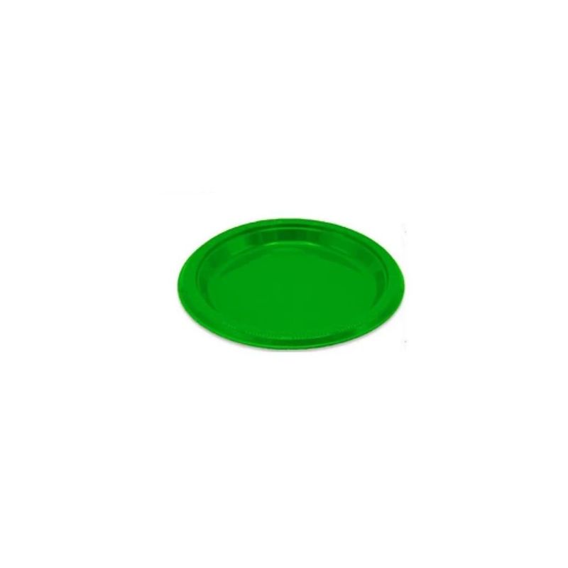 GENERICO - Plato De Carton Verde 18cm 6PCS