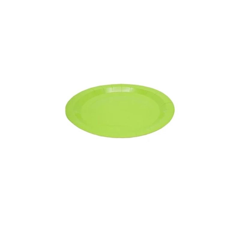 GENERICO - Plato De Carton Verde 23cm 6PCS