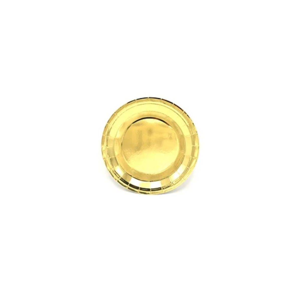 GENERICO - Plato Pequeño Metalizado Oro 6pcs 18cm