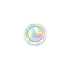 GENERICO - Plato Grande Metalizado Plata 6pcs 23cm