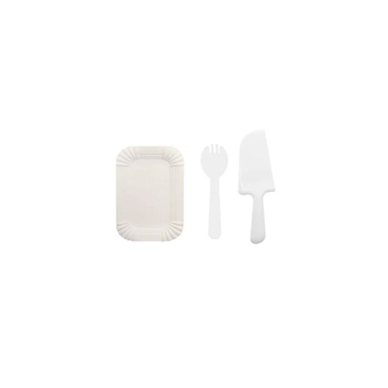 GENERICO - Juego Platos y Cubiertos Cumpleaños 13pcs Transparente