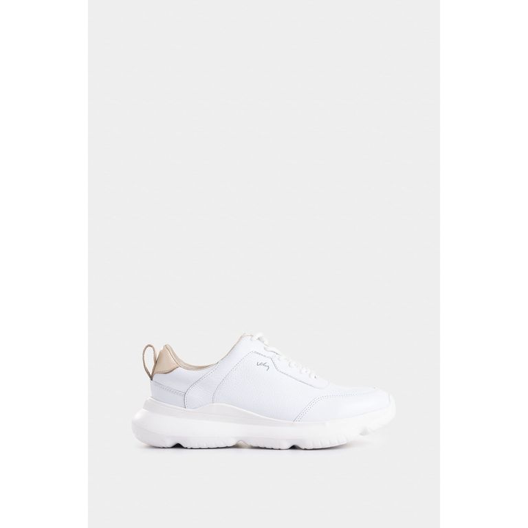 Vélez Zapatilla Tenis Mori 3 Cuero Mujer Silueta Deportiva Blanco