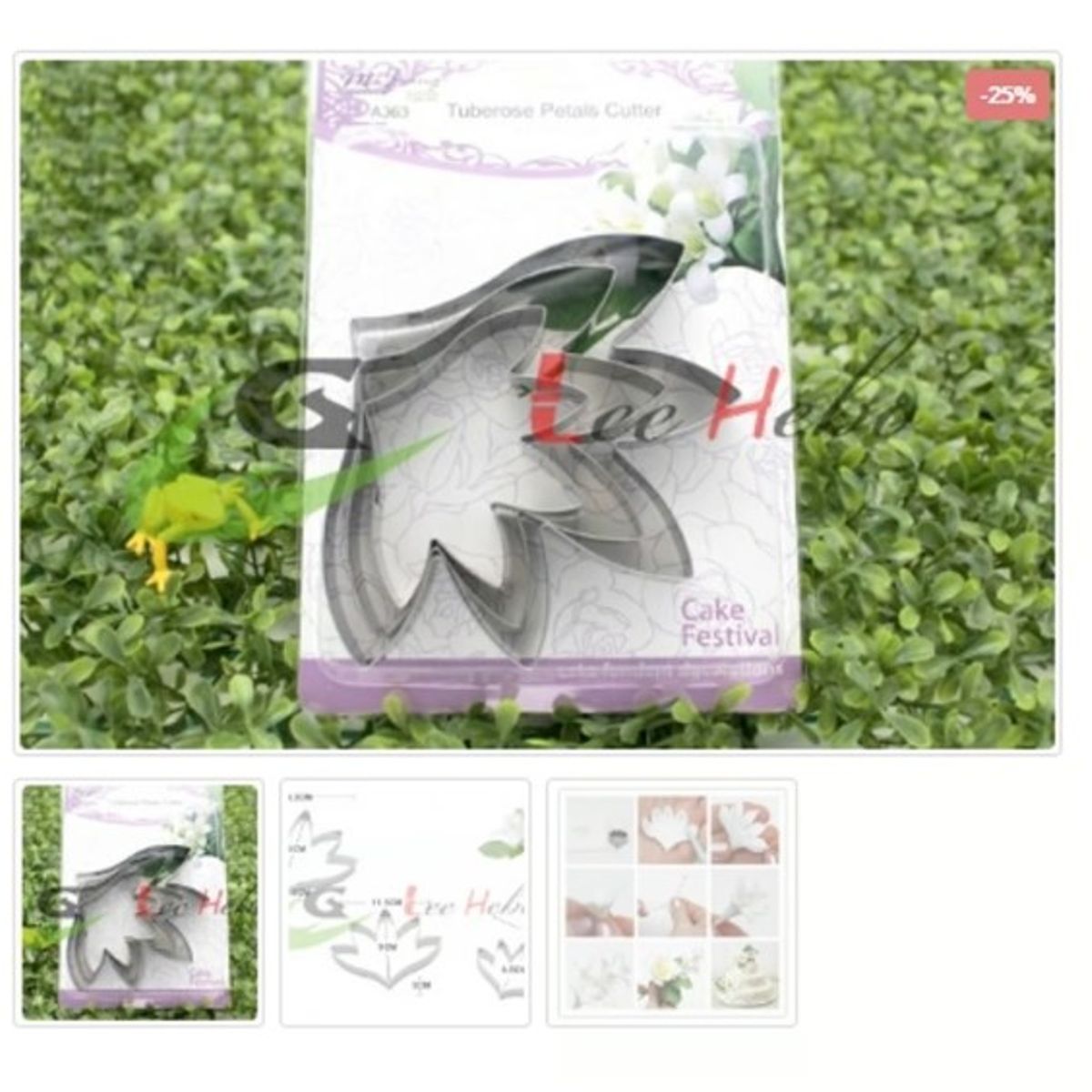 GENERICO - Cortador Flor Metalico Galletas 3 Piezas