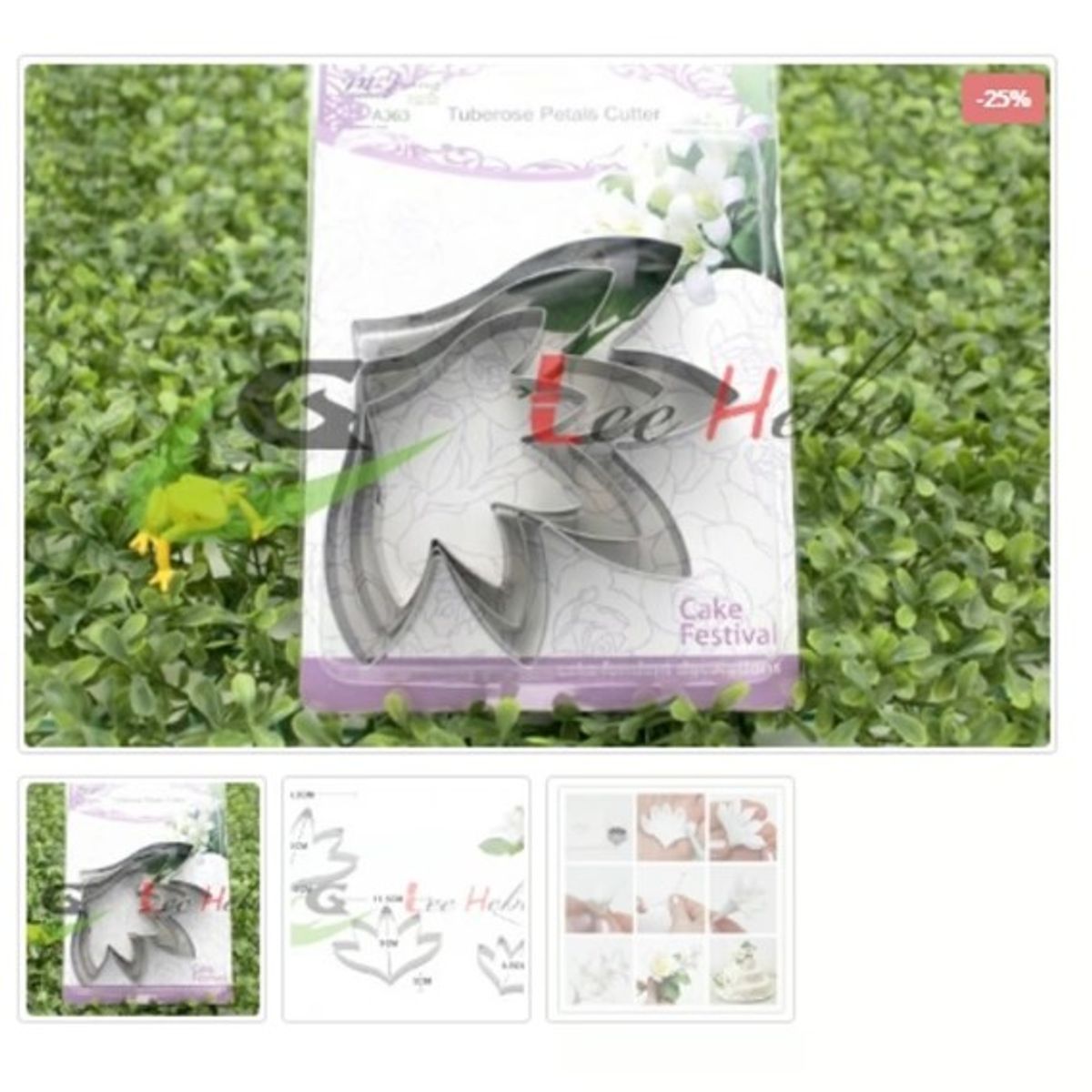 GENERICO - Cortador Flor Metalico Galletas 3 Piezas