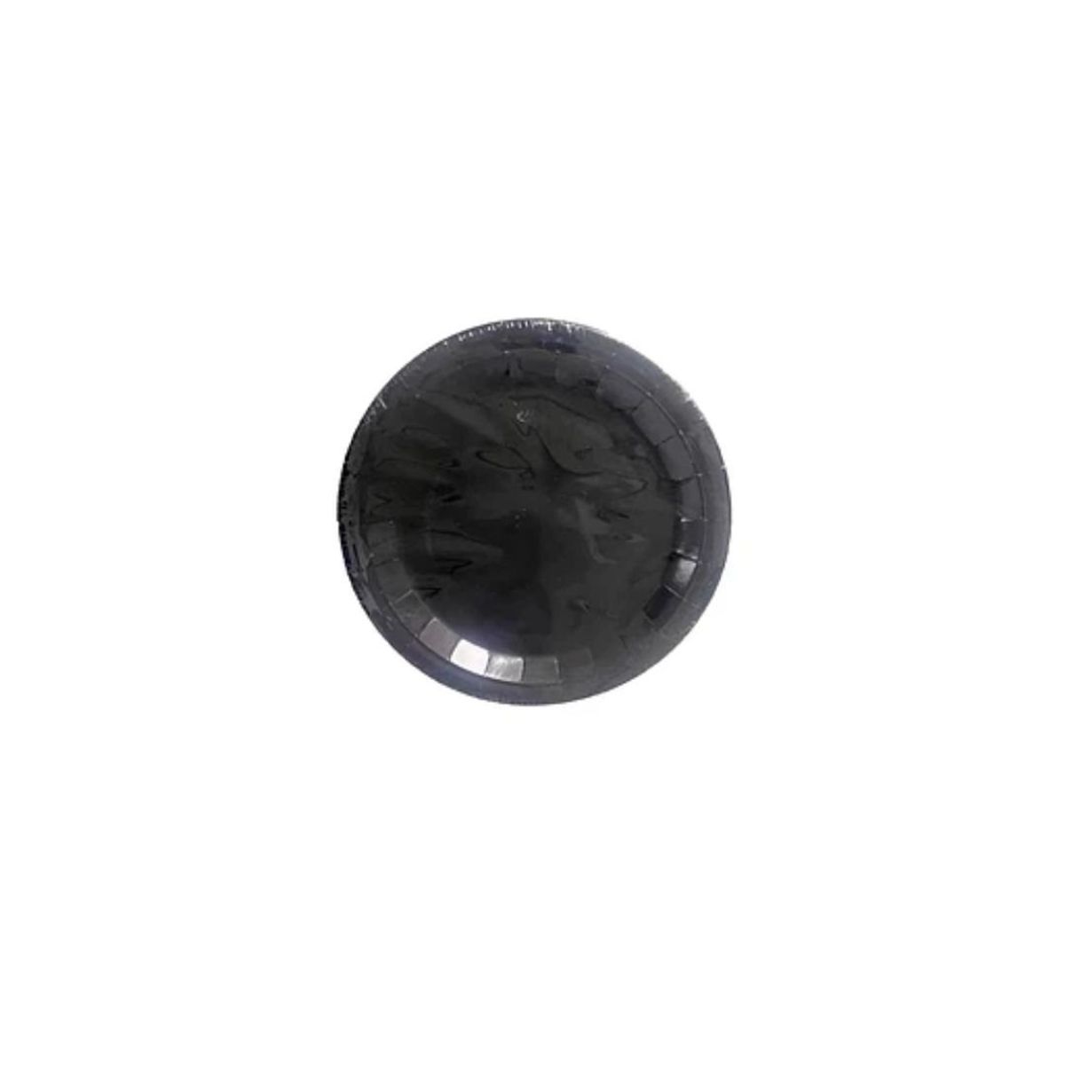 GENERICO - Plato Redondo Negro 6pcs 18cm