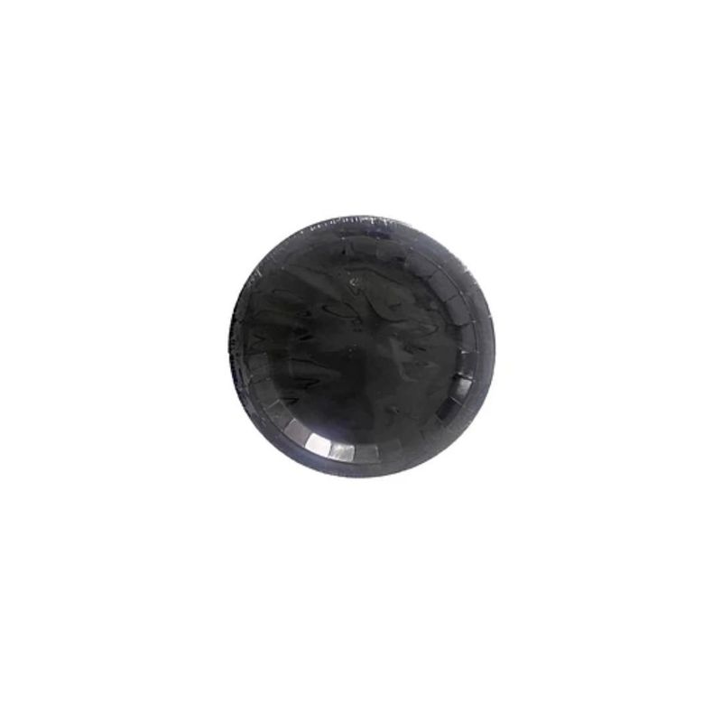 GENERICO - Plato Redondo Negro 6pcs 18cm