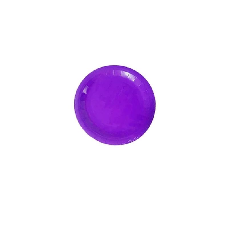 GENERICO - Plato Redondo Morado 23cm 6pcs