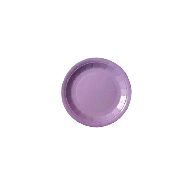 GENERICO - Platos Redondo De Carton Purpura 23cm 6pcs