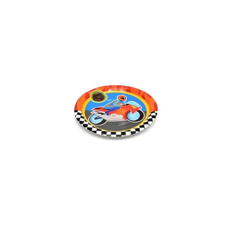 GENERICO - Platos De Cartón Motocicleta 18cm 6pcs