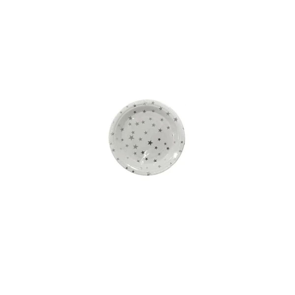 GENERICO - Platos De Cartón Estrellas Plateadas 6pcs 18cm