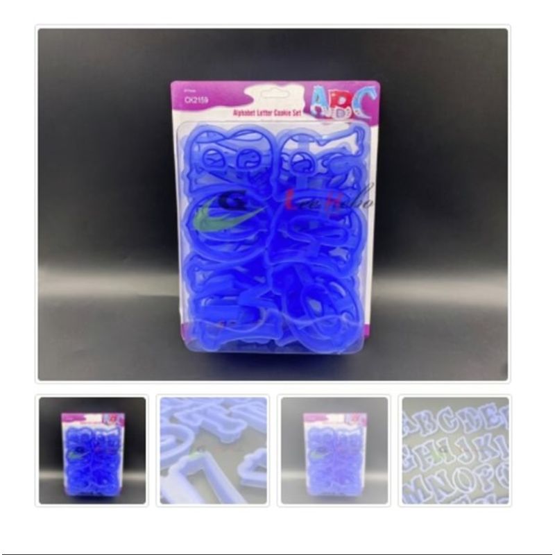 GENERICO - Cortador De Galletas Plastico Letras 26 Pcs Azul