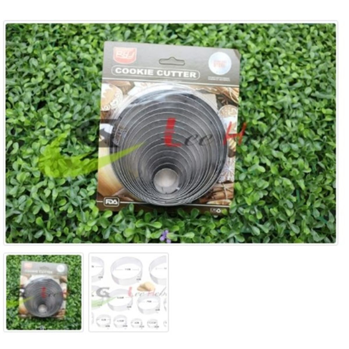 GENERICO - Cortador De Galletas Acero Inoxidable 14 Piezas Circulo