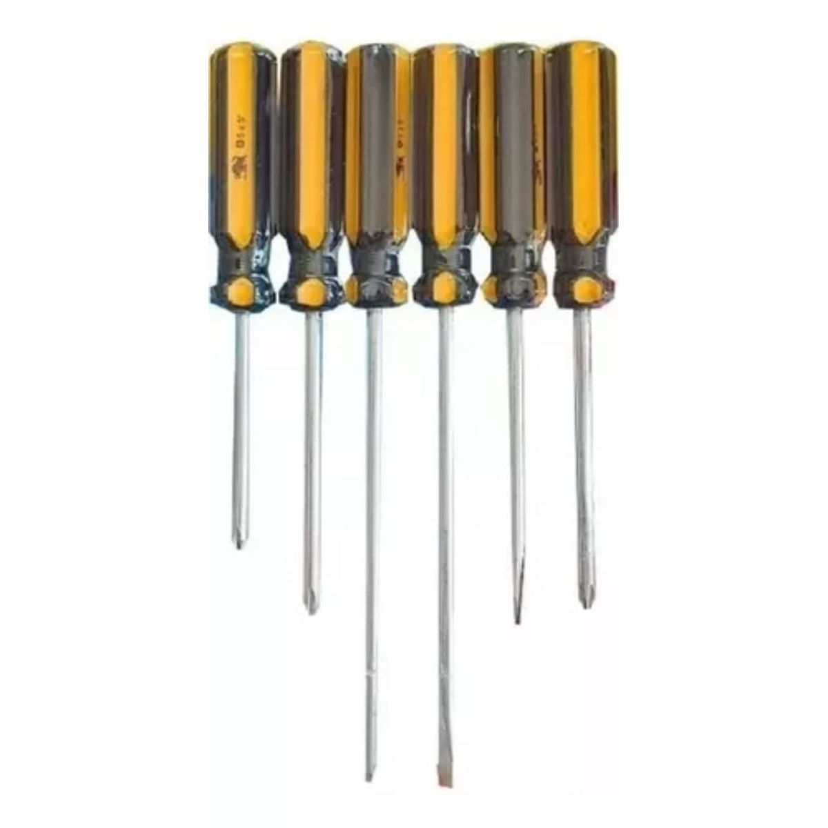 GENERICO - Kit de 6 Destornilladores Punta Magnetica Estrella Plano