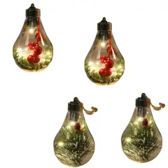 BOHEMIK - Pack 4 Bolas Luminosas Navidad Colgantes
