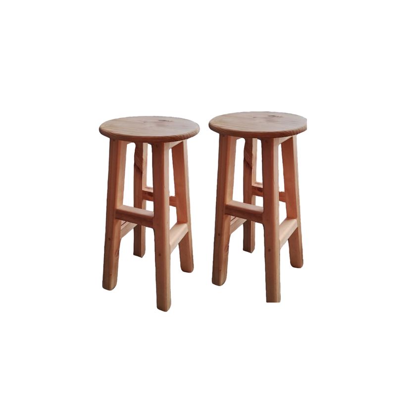 GENERICO - Pisos Taburetes Madera Para Bar 2 Unidades