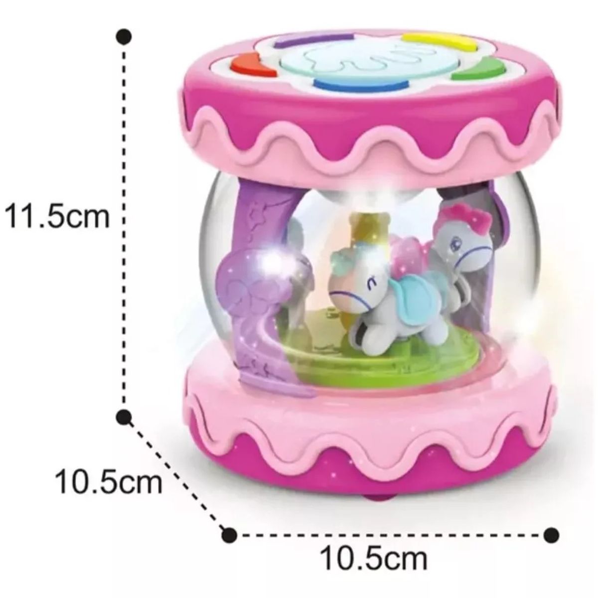 GENERICO - Juguete Carrusel Musical Para Bebé Tambor De Mano