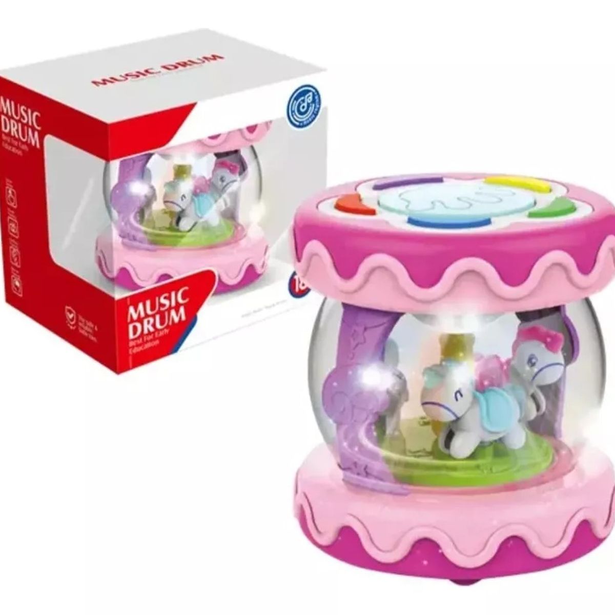 GENERICO - Juguete Carrusel Musical Para Bebé Tambor De Mano