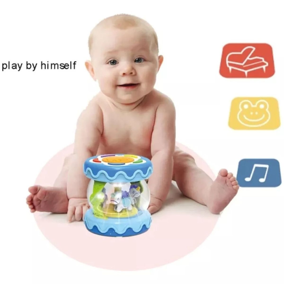 GENERICO - Juguete Carrusel Musical Para Bebé Tambor De Mano