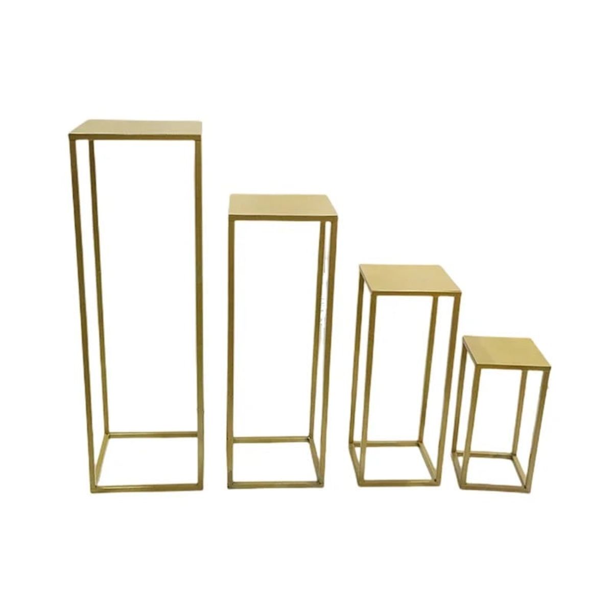 GENERICO - Mesas Candy Bar Decoracion 4 Pcs Estructura Metalicas Fiesta