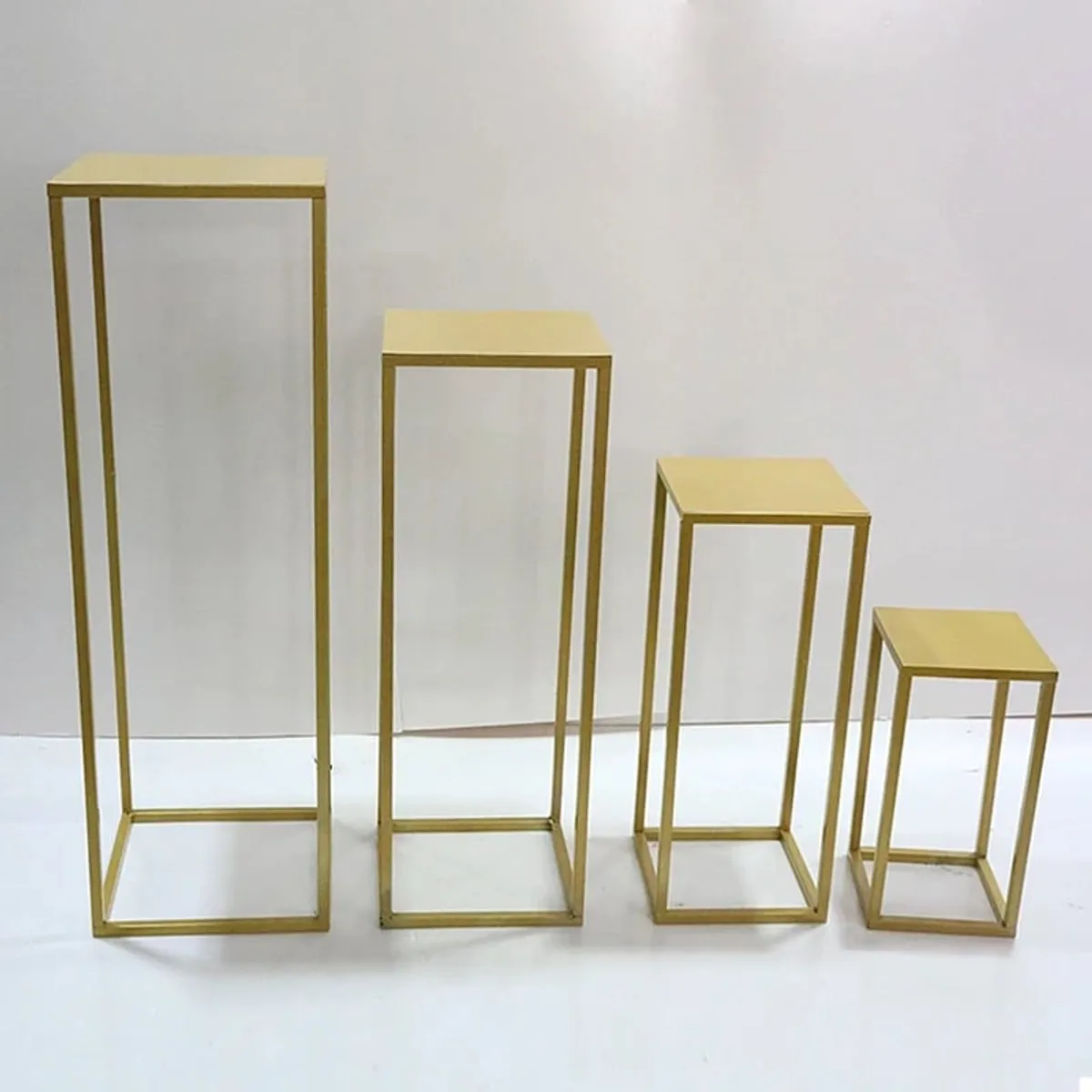 GENERICO - Mesas Candy Bar Decoracion 4 Pcs Estructura Metalicas Fiesta