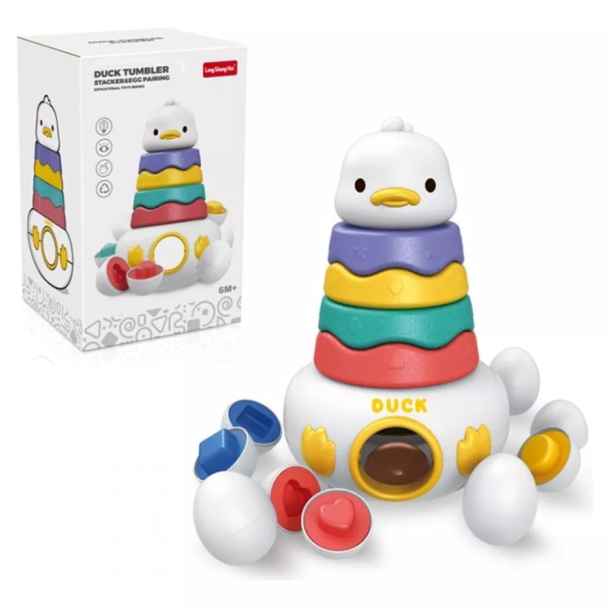 GENERICO - Juego Encaje Huevos Montessori Figuras Niños duck