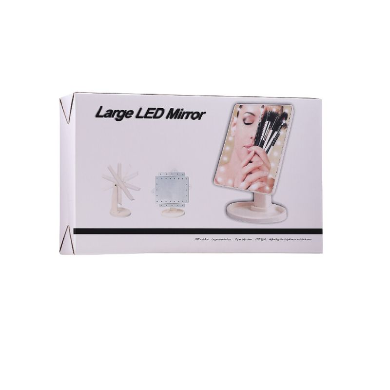 ANGELES DEL HOGAR - Espejo Cosmético Giratorio De maquillaje con Iluminación LED