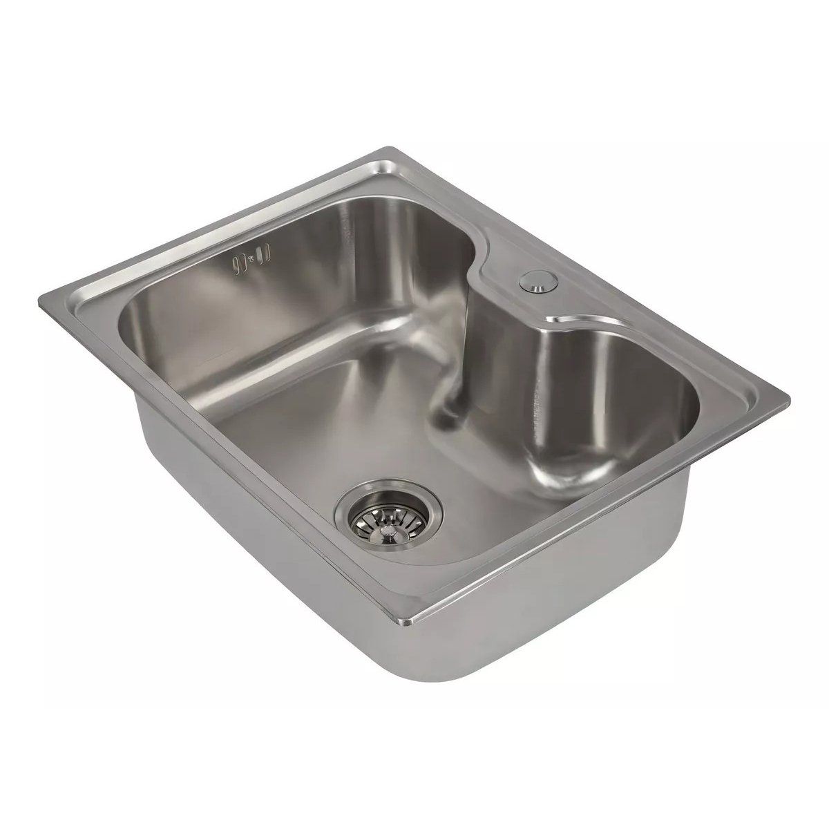 KUANGYE - Lavaplatos Empotrado 60X42cm Con Cesta Splendid Acero Inox