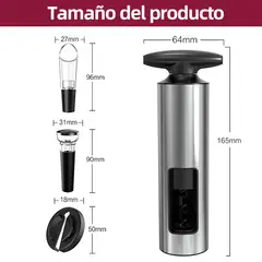 GENERICO - Destapador Vino Saca Corcho Abridor Botella Manual Set 4 Pzs
