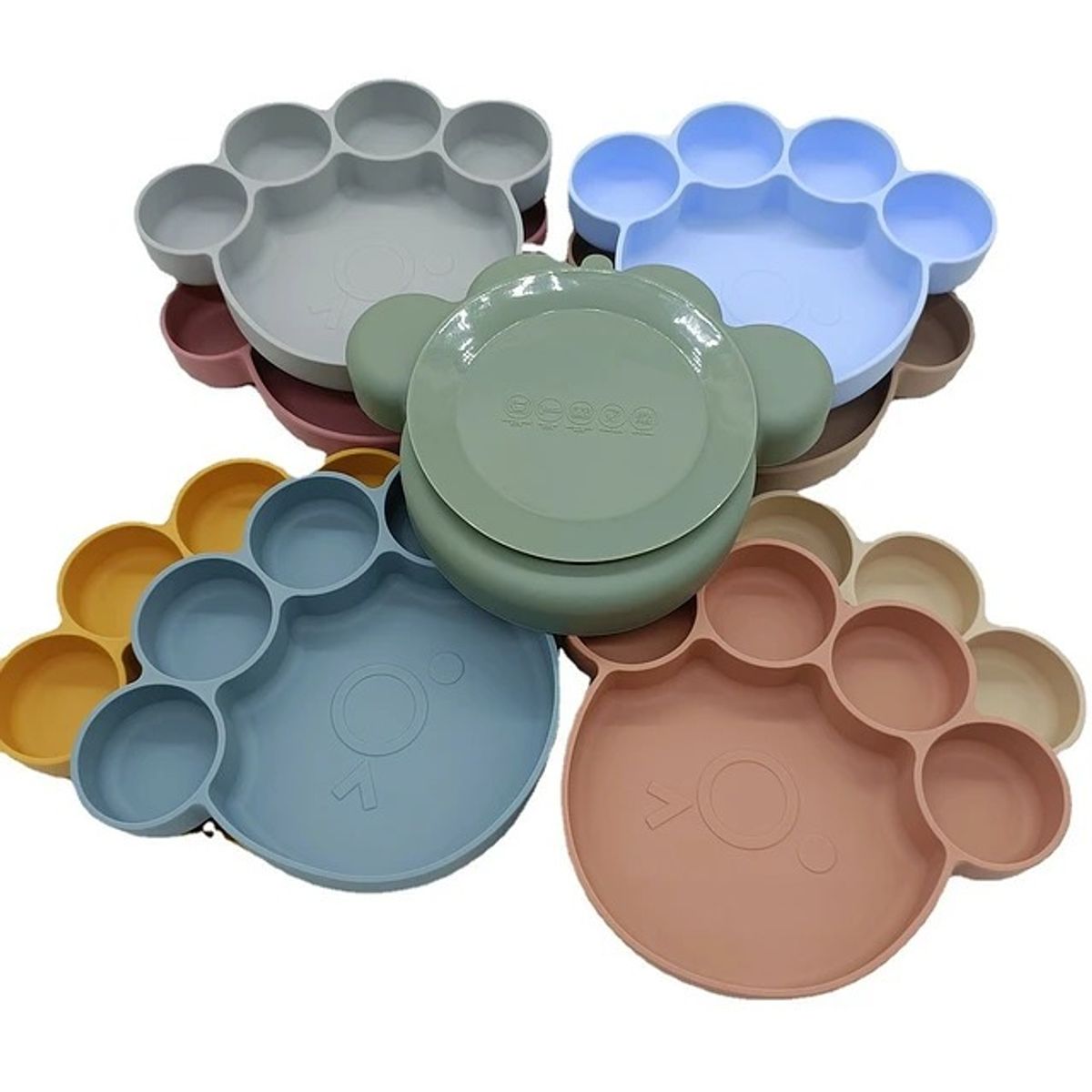 GENERICO - Plato De Con Ventosa Comida Para Bebe huella