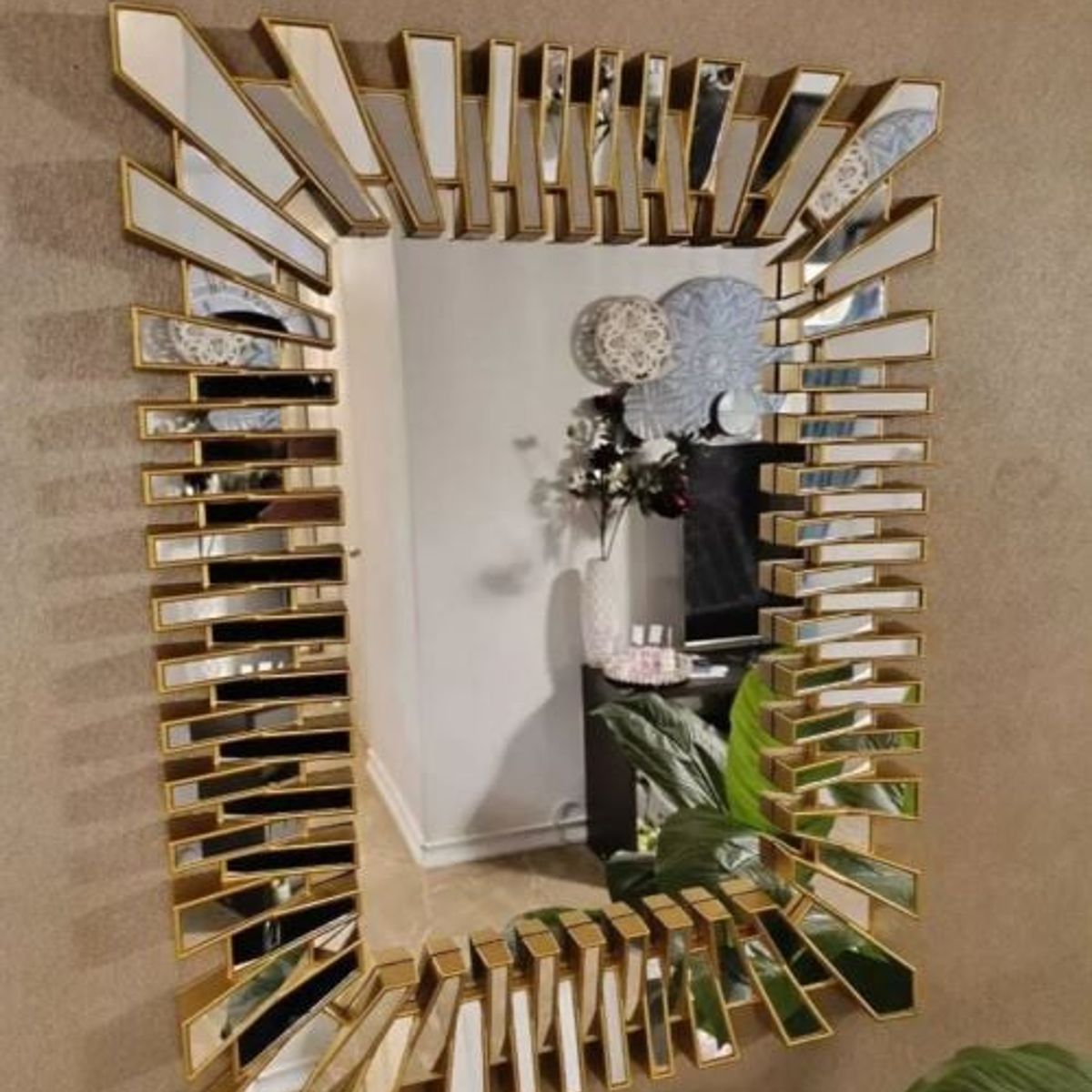 GENERICO - Espejo Elegante de Pared Cuadrado 60x76cm