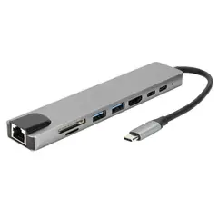 PHILCO - HUB ADAPTADOR 8 EN 1 USB-C