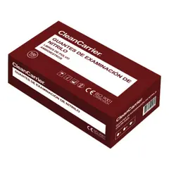 CLEANCARRIER - Guantes descartables antideslizantes Examinación color negro talle S