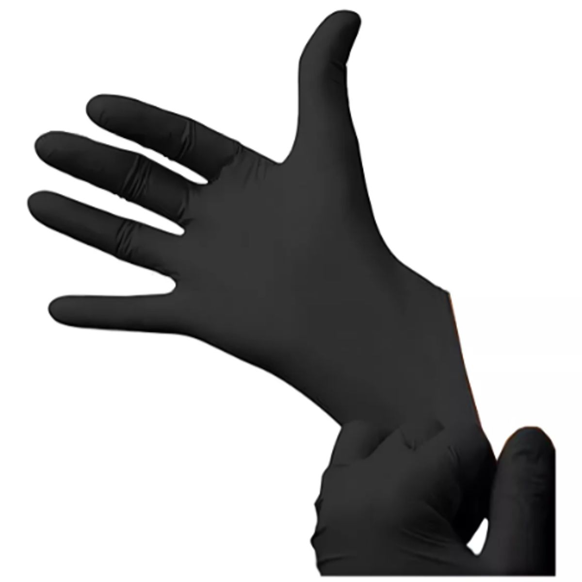 CLEANCARRIER - Guantes descartables antideslizantes Examinación color negro talle S
