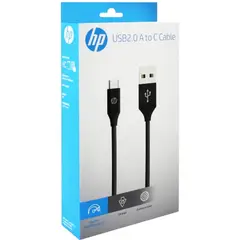 HP - DHC-TC102-1M CABLE TRENZADO USB 2.0 A USB-C 1 METRO NEGRO