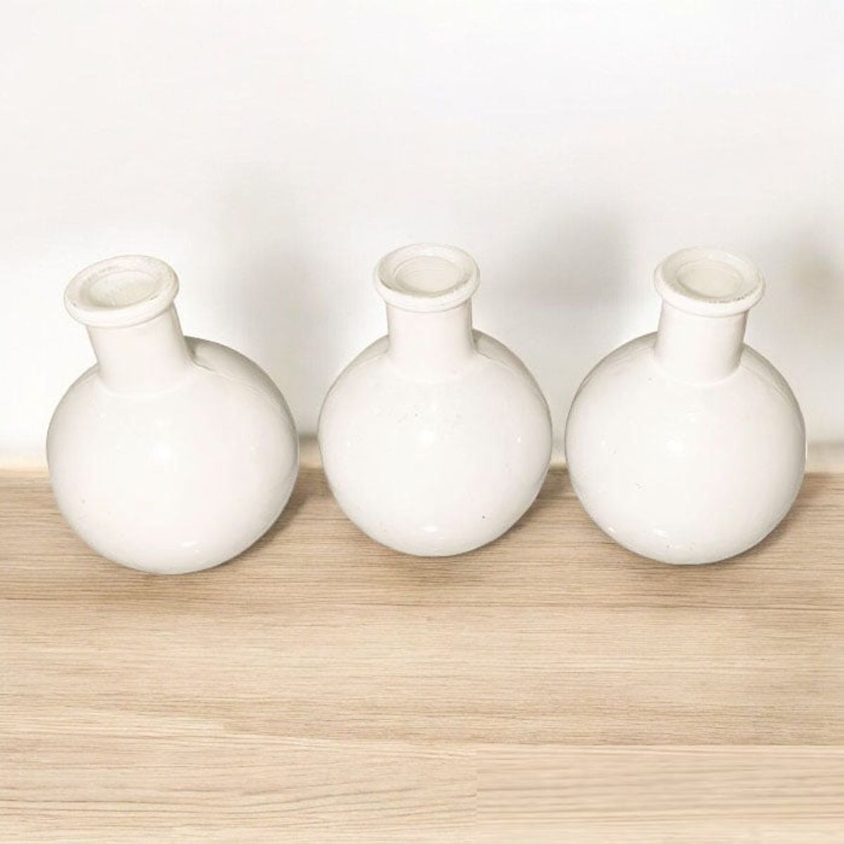 BRIC - Floreros blancos set de 3.