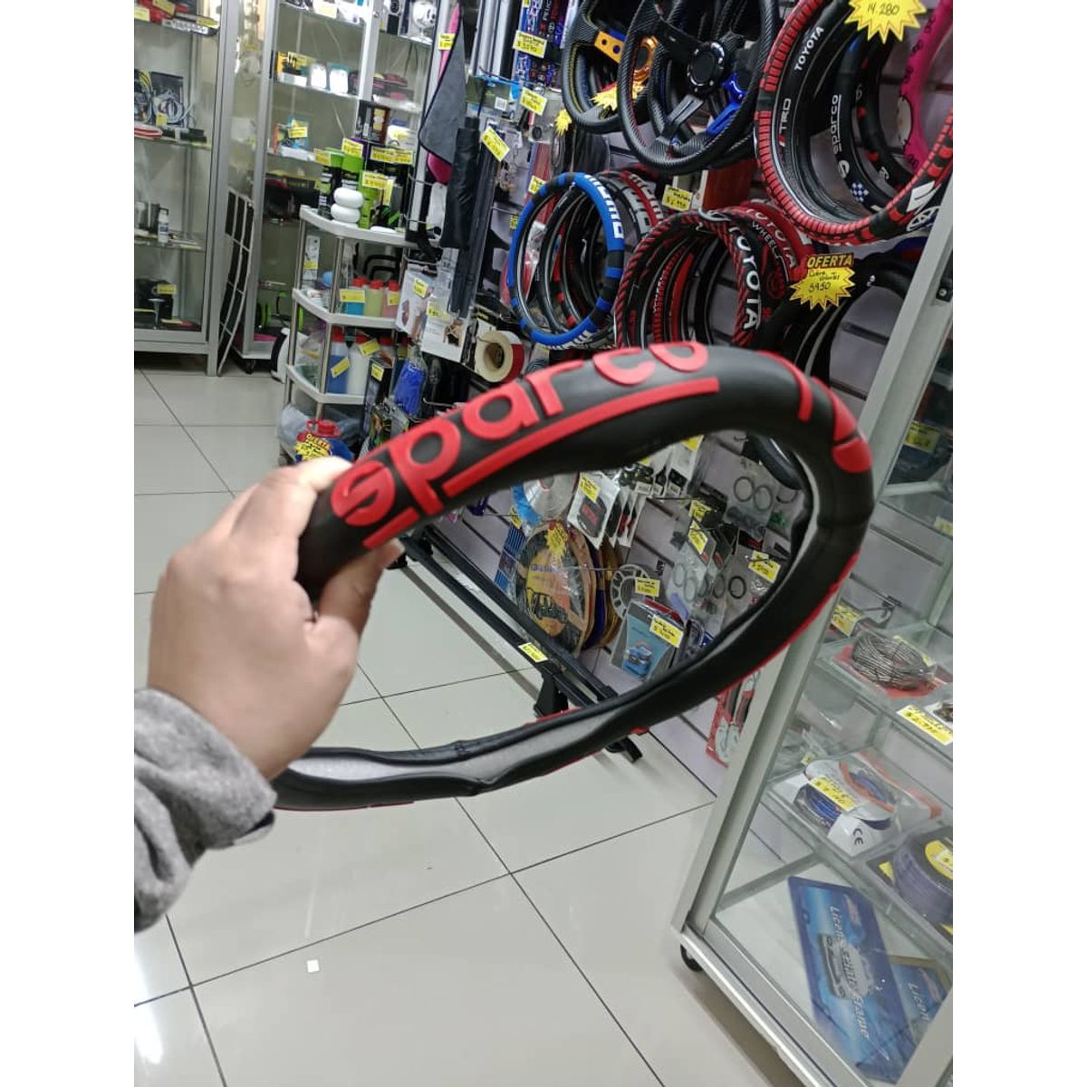 GENERICO - Forro cubre volantes de autos de gom medida 38cm Sparco