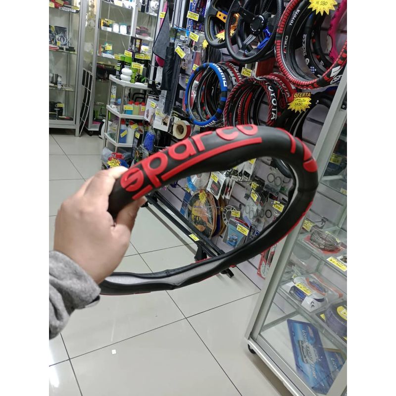 GENERICO - Forro cubre volantes de autos de gom medida 38cm Sparco
