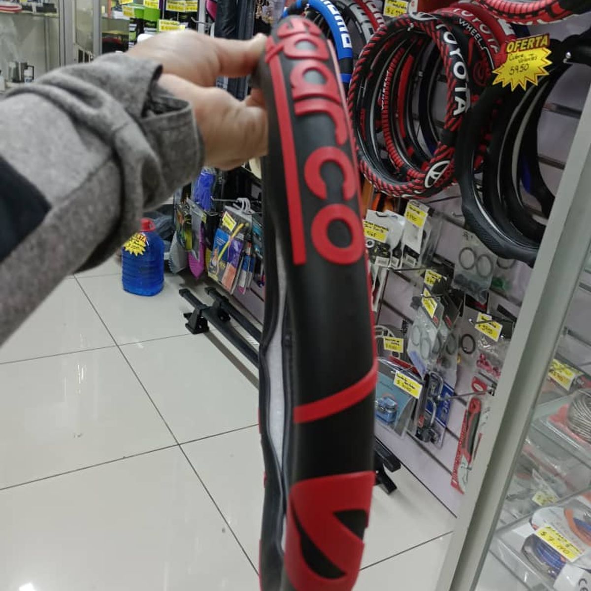 GENERICO - Forro cubre volantes de autos de gom medida 38cm Sparco