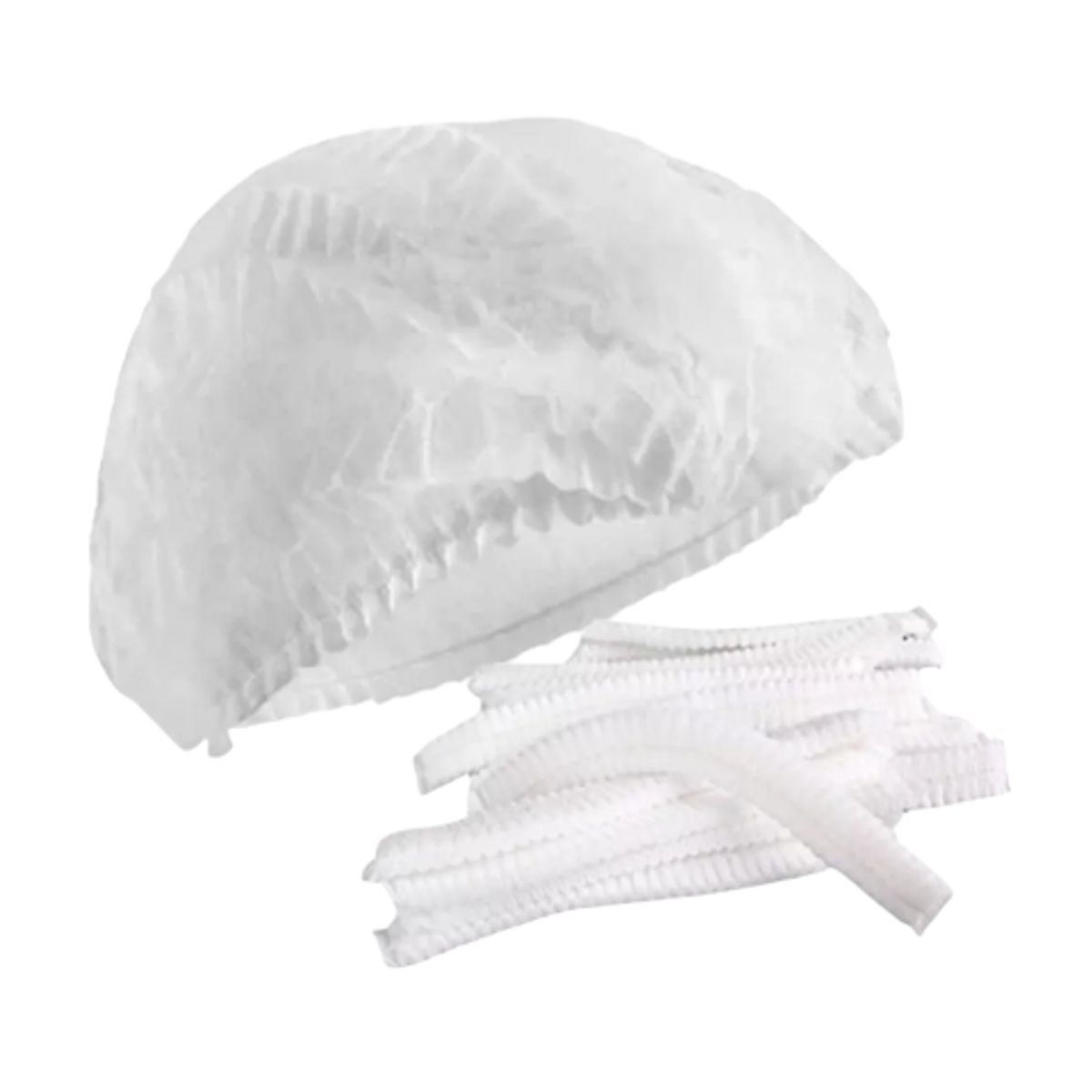 CLEANCARRIER - Gorro / Cofias Desechable Blanca ( 100 Unidades)