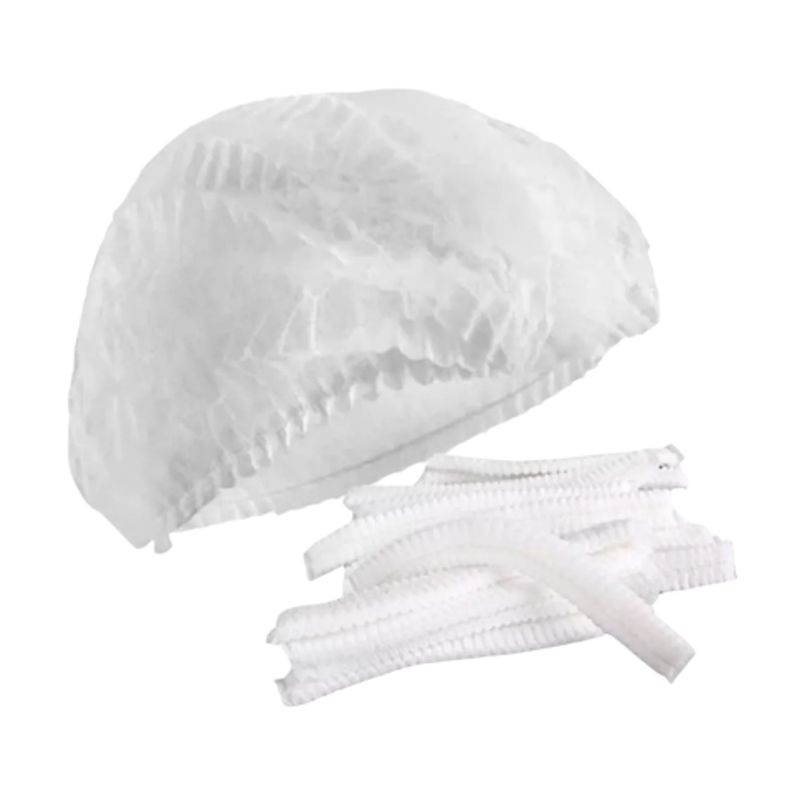 CLEANCARRIER - Gorro / Cofias Desechable Blanca ( 100 Unidades)