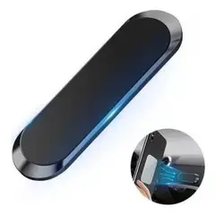 GENERICO - Soporte De Celular Tira Auto Magnetico Iman Automovil Color Negro