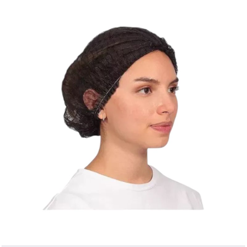 CLEANCARRIER - Gorro Cofia Desechable 100 Unidades Gorro Clip COLOR NEGRO