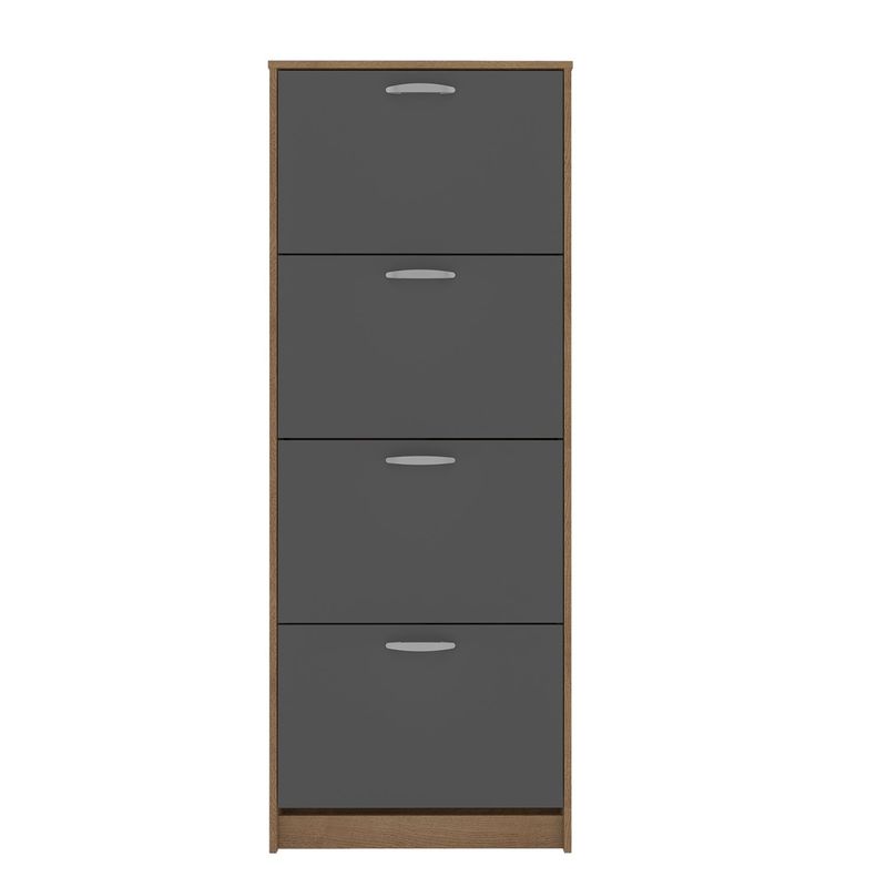 VEKKAHOME - ZAPATERA NICK GRIS 4 PUERTAS