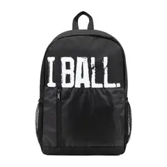 I BALL - Mochila Negra Escolar / Deportiva